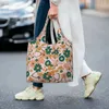 Shopping Bags Colorful Elements Groceries Canvas Shopper Tote Shoulder Bag Large Capacity Portable Nursing Handbags