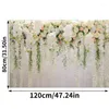 Festdekoration bröllop scen pocall bruddusch bakgrund blommor vägg blommig baby födelsedagspografi bakgrund