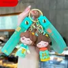 Keychains Lanyards New Cute Cartoon Girl Key Chain Bag Pendant Keychain Car keychains Small Gift JewelryL231107