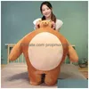 Poupées en peluche Poupées en peluche Petite tête Ours en peluche Oreiller en peluche Petit gros corps musculaire Raton laveur Grenouille Éléphant Petit ami Câlin Coussin de chaise Bi Dh7Wn