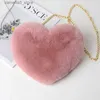 Zaini 2021 Nuova principessa per bambini Ragazze Portamonete in peluche 16 colori Amore Borsa a tracolla pelosa Regalo di San Valentino Borsa a forma di cuore Portamonete Hot Q231108