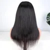 Elegante 20 Polegada 13x5 frente do laço perucas de cabelo humano para mulheres hd transparente pré arrancado real em linha reta brasileiro