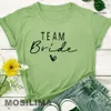 Womens TShirt Women Team Bride Bachelorette Party Shower Hen Party Bridesmaid TShirt Girls Wedding Female Tops Tees 230406