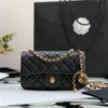 10A Mirror quality original leather beaded chain Bag 20cm women's Shoulder bag Luxury Designer bag and box