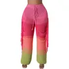 Женские брюки CINESSD 2023, повседневные крутые вязаные по цвету мешковатые прямые брюки ручной работы с кисточками, плотные