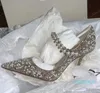 Perfect Wedding Bridal Shoes Baily Mary Jane Pumps With Crystal Pearl Strap Lady High Heels Sexig Point Toe Famous Women's Pumps