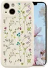 Designer caso de telefone flor fresca videira para iphone 13 14 15 pro max caso de telefone alta transparência caso macio à prova água