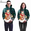 Moletons masculinos Moletons Papai Noel Imprimir Hoodies Dog Elk Moletom de Natal 3D Capa Completa Impressão Pulôver Casal Capuz Oversized Streetwear com BolsoL231107