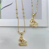 Chaînes 1 pcs beauté blanc CZ sirène queue de poisson pendentif chaîne collier cadeau pour mariage anniversaire poule fête faveurs fournitures