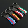 High-End Webbing Car Keychain Leather Holder Key Chain Zinc Eloy Keyring Car Key Fashion Accessories for BMW Audi VW Alfa Romeo