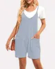 Dames jumpsuits rompertjes Jocoo Jolee overall dames shorts casual zwarte losse rompertjes wijde pijpen jumpsuit met zakken voor dames zomer