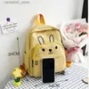 Backpacks Embroidery Name Elementary School Printed Backpack Cartoon Printed Backpack Girl Backpack Q231108