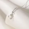 Kolye Tasarımcı Kolye Lüks Kolye S925 STERLING Gümüş Kalp Seti Tatlısu İnci Kolye Basit Kadınlar Kolye Kız Arkadaşı Hediyesi