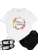 T-shirt da donna T-shirt da donna Flower Team Bride Squad 2023 Nero La Mariee Addio al nubilato Addio al nubilato France Girl Wedding Donna Tops Tees