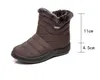 Сапоги зима теплые плюшевые повседневные туфли для женщин плюс размер водонепроницаемые клинья снежные сапоги платформы ботинок женские боковые застежки -молния AA230406
