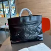 Bolsa de aeroporto 35cm elegante bolsa de ombro feminina couro diamante tridimensional bordado bolsa de luxo matelassê corrente crossbody bolsa de compras de grande capacidade