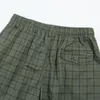 Shorts pour hommes 2023 vêtements grande taille hommes plaid coton fermeture éclair poche culotte taille élastique bermudas mâle plus 5XL noir