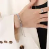 Bracelet et collier en acier inoxydable pour femmes, plein de strass, nouveau styliste brillant de luxe, Bracelets réglables en Zircon, bijoux cadeau, 2023