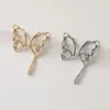 Boucles d'oreilles à clous 2PCS Design Asymetrical Women's Butterfly Ear Studs Fashion Brass Gold Plated Accessories
