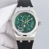 Orologio automatico con fase Ap Moon, movimento meccanico 5134, cinturino da uomo, 41 mm, tutti i quadranti, zaffiro, impermeabile, nuoto, Montre De Luxe 27WP, con logo.