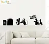 Wall Stickers MOUSE Pizza Man Love Heart Funny Art Decal ROOM BEDROOM Wallpapers