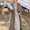 Trench da donna Cappotto giacca a vento retrò coreano chic britannico Primavera e autunno Piccolo di media lunghezza stile inglese XS-XL