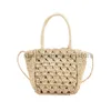 Axelväskor handväskor 2023 Summer Women Weave Straw Bag 2023 Nya Crossbody Väskor och gjorda Lady Bucket Soulder Side And BagsStylishhandbagsstore