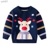Kvinnors tröjor Kids jultröja med tecknad mönster söt småbarn tröja för vinter varm och mysig stickad tröja för barnl231107