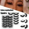 Pestañas postizas 8D Sexy Eye Fluffy Curling Grueso Faux Mink Lashes 5 pares Natural Maquillaje hecho a mano Suministros de extensión de pestañas