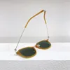 Lunettes de soleil d'extérieur pour hommes et femmes, rondes en acétate de titane, modèle Carinn JIM Masculino