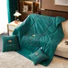 Cotton Embroidered Cushion Quilt Dual-Use Car Summer Blanket Cotton Pillow Multifunctional Summer Nap Quilt