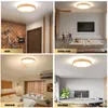 Deckenleuchten Ultradünne LED-Licht Runde Holzmaserung Lampen für Wohnzimmer 220V 240V Schlafzimmer Home Decor