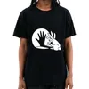 Mens Tshirts Xin Yi High Quality Tshirt 100% Cotton Funny Shadow Puppet Design Print Casual Loose Men T Shirt Oneck Male 230406