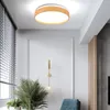 Plafonniers ultra minces LED rondes lampes à grains de bois pour salon 220V 240V chambre décor à la maison