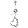 حلقات زر جرس السرة D0108 Bowknot Belly Dear Ring Mix Colors قطرة تسليم المجوهرات المجوهر