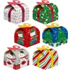 Decorações de Natal Caixas de deleite 3D Goody Candy com alças Presente de papelão Impressão vibrante para biscoito de chocolate Envoltório de Natal Parte Otvkf