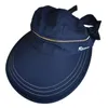 Visor 2023 Summer Hat Löstmärkt Cap Top med dragkedja tomma anti-UV Sun Hats Ladies Cotton Foldble Wide Brim Visor Caps