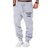 Herrbyxor Anpassa dina män Fashion Sports Trousers Drawstring Jogging Casual Baggy Sweatpants 231107