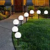 Lawn Lamps Round Bulb Shaped Solar Light Outdoor LED Globe Powered Lawn Light Waterproof for Yard Patio Walkway Landscape In-Ground Pathway P230406