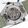 Ap Orologi da polso svizzeri di lusso 15720 Royal Oak Offshore Serie 42 diametri quadrante verde militare Orologio meccanico automatico da uomo in acciaio di precisione SVHN