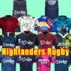 RUGBY Jerseys Highlanders 19 20 21 22 23 2021 2022 2023 Camisa de treinamento COLETE Camiseta Preto Home Away Tamanho S-5XL Retro Calças Curtas