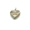 Charms 5st Cubic Zirconia Pave Heart Mom Charm Mothers 'Day Pendant For Smycken Making Armband Halsband Tillbehör