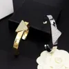 2023 Modemerk Pd Klassieke Driehoek Diamant Open Paar Gouden Designer Prad Armband Sieraden Louiselies Vittonlies Armband