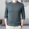 Men's Sweaters Men Autumn Winter Pullover Sweater Long Sleeve Thickened Fleece Lining Knitting Tops Slim Fit Knitwear Streetwear