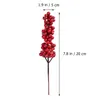 Decoração de festa 12 PCs Christmas Red Fruit Artificial Berries Berry Acessórios verdes de ornamentos Decoração Garland Diy Spray Picks