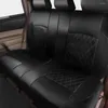 Auto -stoelbekleding 4 stks deksel pu lederen kussen voor voor- en achterstoelen met hoofdsteunbescherming SUV -vrachtwagens busje