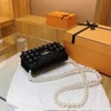 Chanei Phouse Magn Designer мешки с маленькой кошелькой Жемчужной цепь и алмазные инкрустационные женские кошельки и сумочки с Съемная цепь с съемной цепью 19x13x5см
