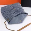 Bolso cruzado de mezclilla Vintage de alta calidad, bolsos de hombro de diseñador de lujo, bolsos cruzados de gran capacidad para mujer, bolso para axila, bolso de hombro a la moda