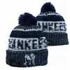 Yankees Gorros New York NY Bobble Hats Gorras de béisbol 2023-24 Diseñador de moda Sombrero de cubo Chunky Knit Faux Pom Beanie Gorro de punto deportivo de Navidad A14