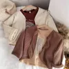 Jackets Spring herfst jongens en meisjes Cardigan Koreaanse babykinderen lange mouw casual losse jas Japanse kinderen s kleding wtc51 230407